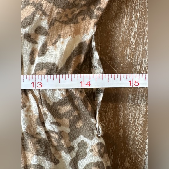 Spell & The Gypsy Leopard Print button detail ruffledAda Gown Size XSmall Boho - Picture 9 of 16